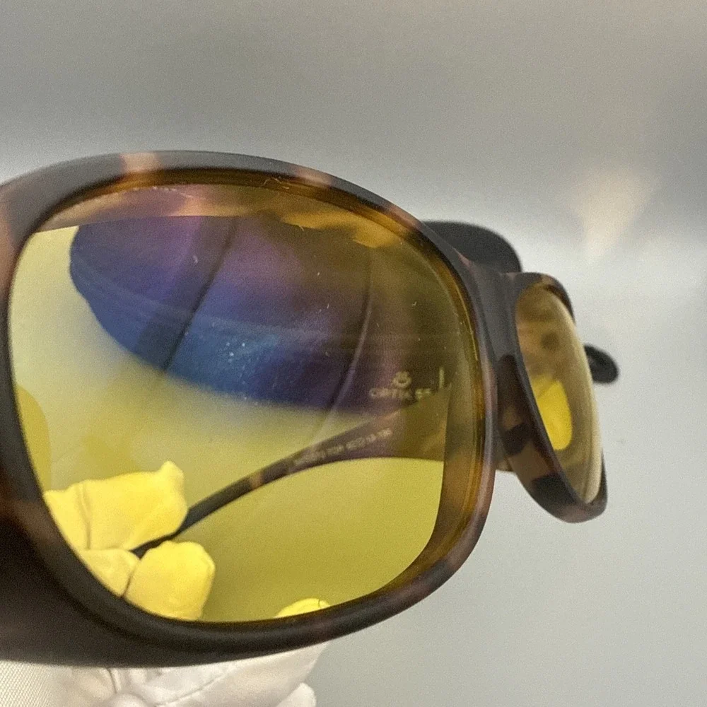 Optix 55 Polarized Wrap Around Tortoise Frame/Yellow LensShield W/Case Authenic